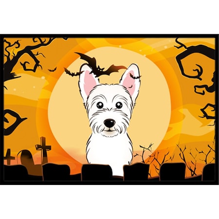 Carolines Treasures Halloween Westie Indoor and Outdoor Mat- 18 x 27 in. BB1784MAT